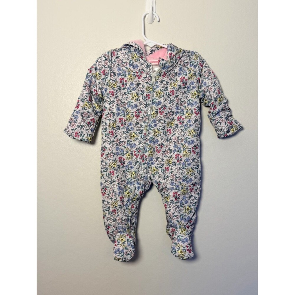 Penelope Mack Floral Baby Snowsuit - Size 0-3 months